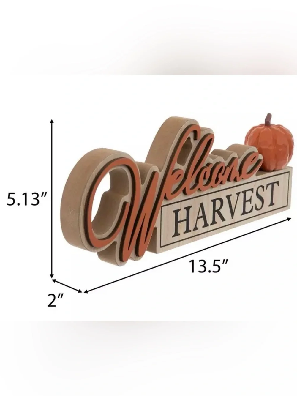 Hobby Lobby Welcome Harvest Sign in Orange and Cream